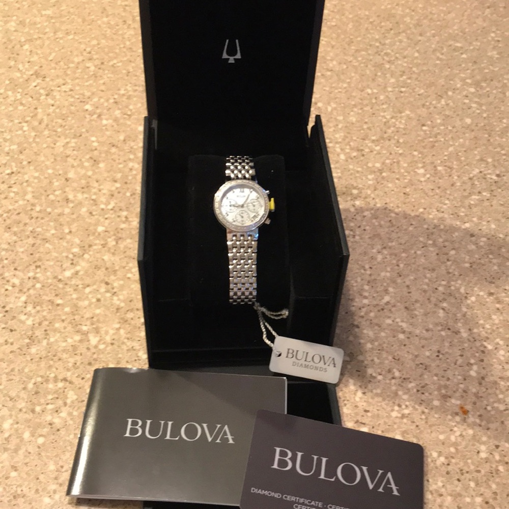 Like new Bulova Diamond Chronograph Watch
